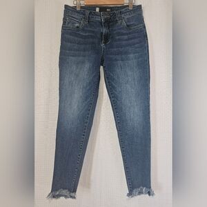 Kut from the Kluth Connie Blue Denim Jeans Ankle Skinny Crop sz 4